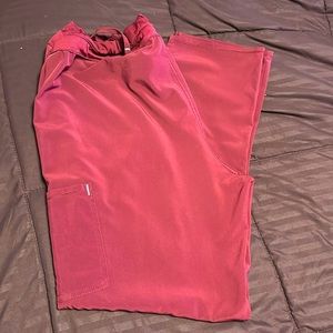Nursing burgundy scrub pants excellent condition  size large